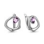 Серьги с аметистами из серебра 925 пробы