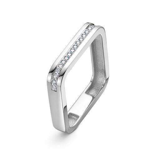 Кольцо с бриллиантами из белого золота 585 пробы