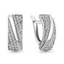 Серьги с фианитами из серебра 925 пробы