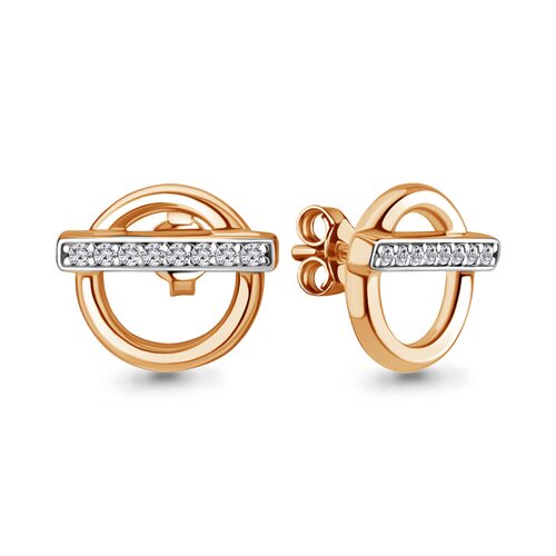 Серьги с фианитами из серебра 925 пробы