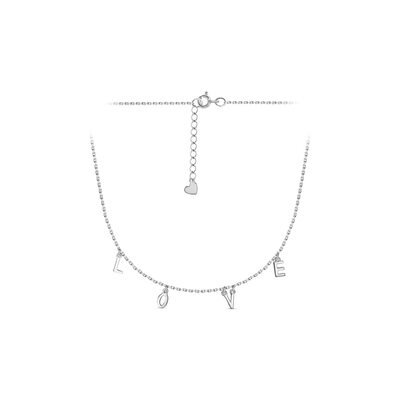 Колье "Love" из серебра 925 пробы