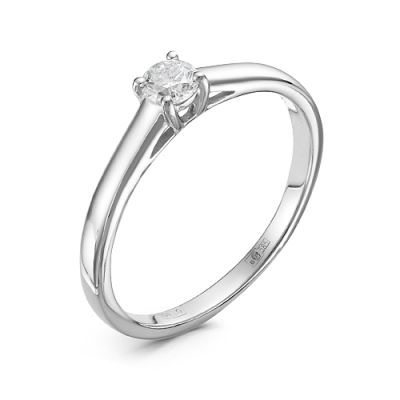 Кольцо с бриллиантом из белого золота 585 пробы