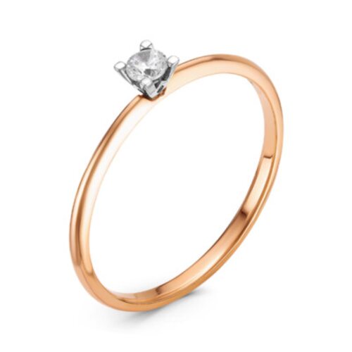 Кольцо с бриллиантом из золота 585 пробы