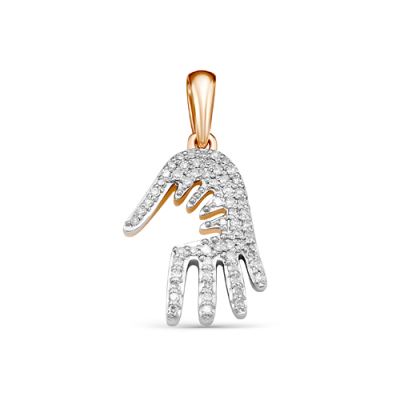 Подвеска с бриллиантами из золота 585 пробы 