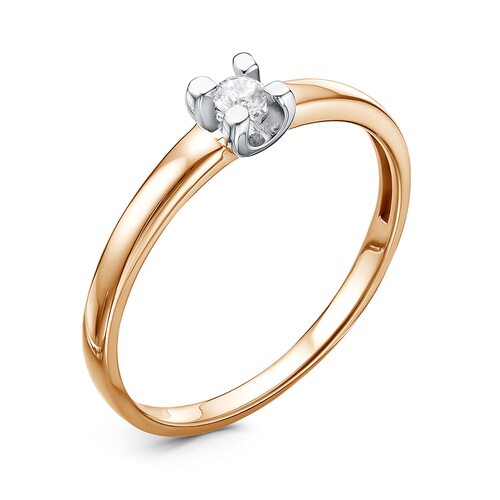 Кольцо с бриллиантом из золота 585 пробы 