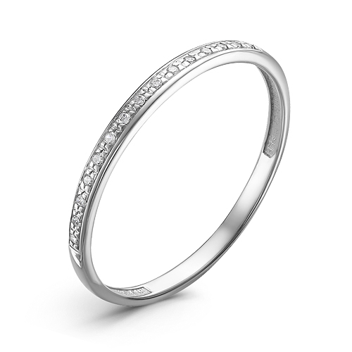 Кольцо с бриллиантами из белого золота 585 пробы