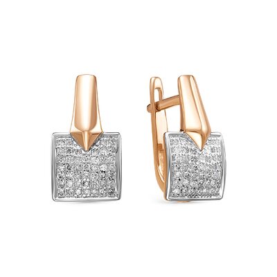 Серьги с бриллиантами из золота 585 пробы