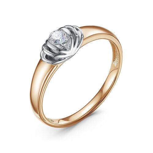 Кольцо с бриллиантом из золота 585 пробы