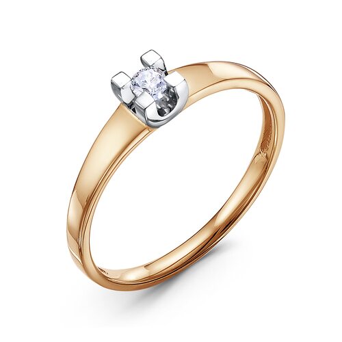 Кольцо с бриллиантом из золота 585 пробы