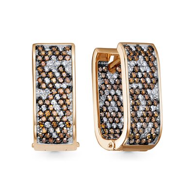 Серьги с бриллиантами из золота 585 пробы