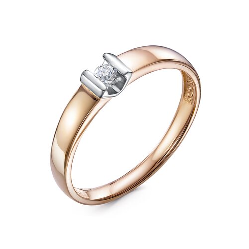 Кольцо с бриллиантом из золота 585 пробы