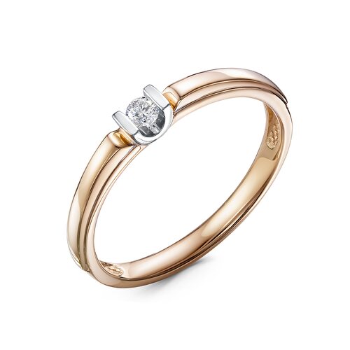 Кольцо с бриллиантом из золота 585 пробы