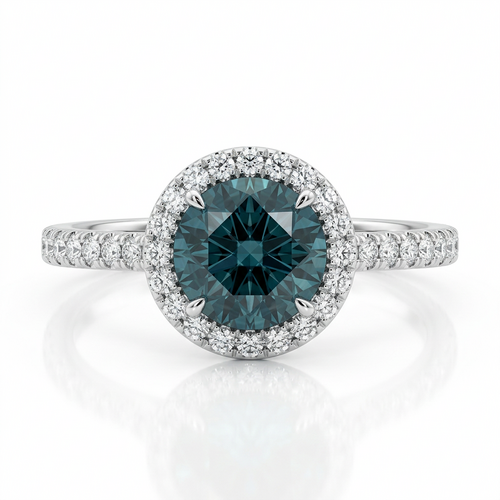 Кольцо с бриллиантами из белого золота 585 пробы