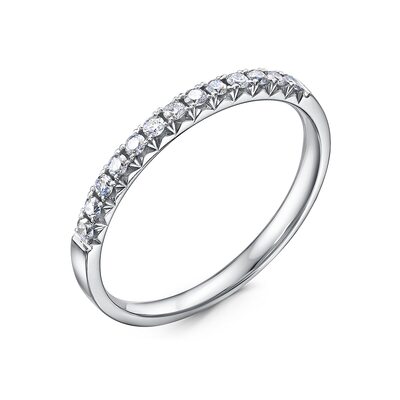 Кольцо с бриллиантами из белого золота 585 пробы