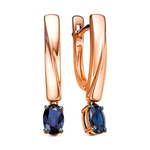 Серьги с сапфирами из золота 585 пробы