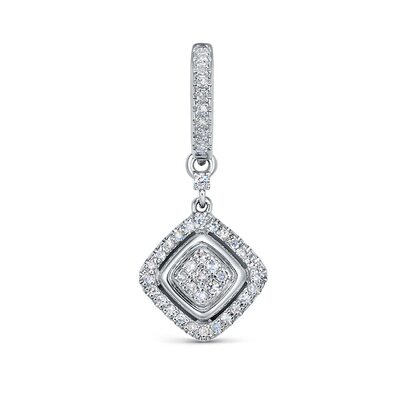 Подвеска с бриллиантами из белого золота 585 пробы