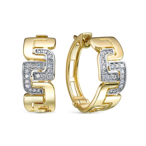 Серьги с бриллиантами из золота 585 пробы