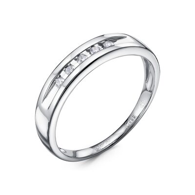 Кольцо с бриллиантами из белого золота 585 пробы