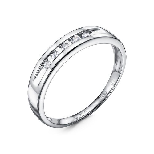 Кольцо с бриллиантами из белого золота 585 пробы