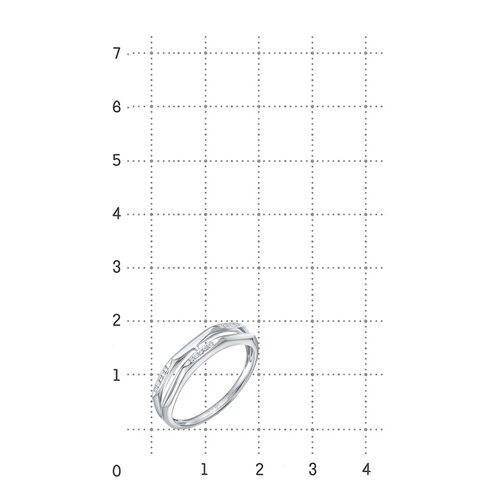 Кольцо с бриллиантами из белого золота 585 пробы