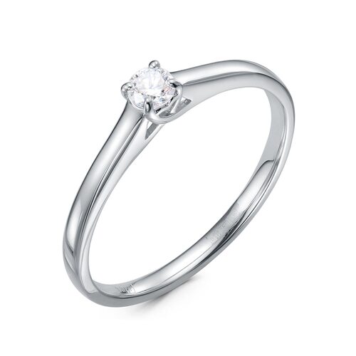 Кольцо с бриллиантом из белого золота 585 пробы