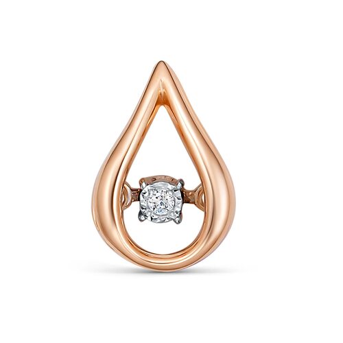 Подвеска с бриллиантом из золота 585 пробы