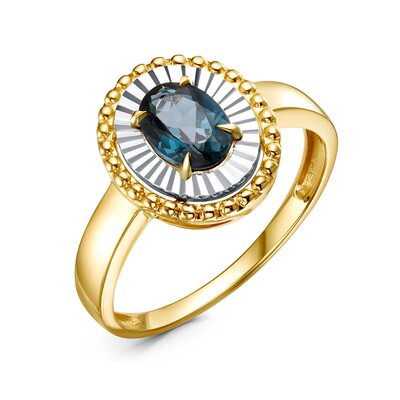 Кольцо с топазом из золота 585 пробы