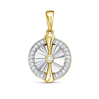 Подвеска с фианитами из золота 585 пробы