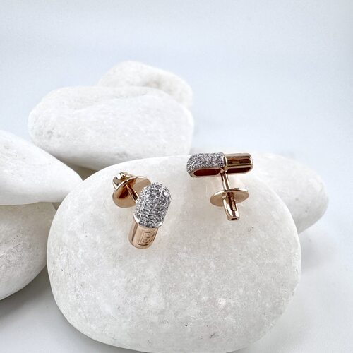 Серьги с бриллиантами из золота 585 пробы