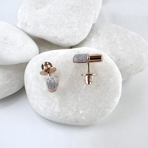 Серьги с бриллиантами из золота 585 пробы