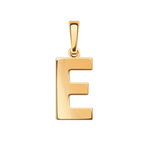 Подвеска "Е" из золота 585 пробы