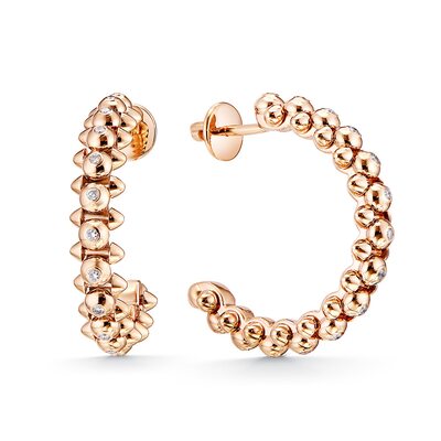 Серьги с бриллиантами из золота 585 пробы