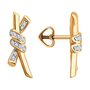Серьги с фианитами из золота 585 пробы арт. 51-122-02971-1