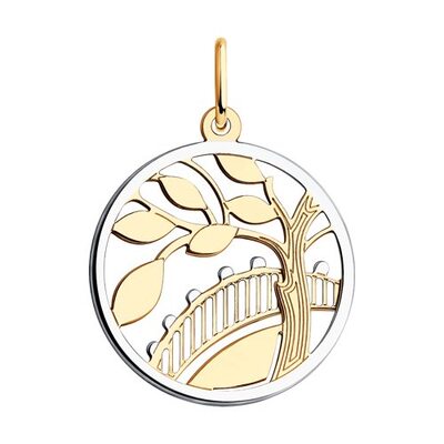 Подвеска "Дерево" из золота 585 пробы