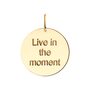 Подвеска "Live in the moment" из золота 585 пробы