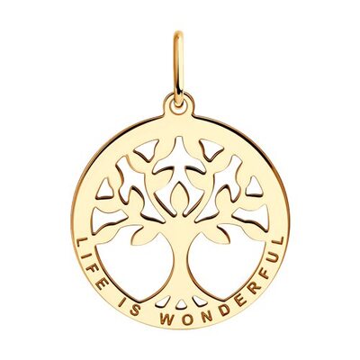 Подвеска "Дерево" из золота 585 пробы