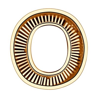 Подвеска "Буква О" из золота 585 пробы