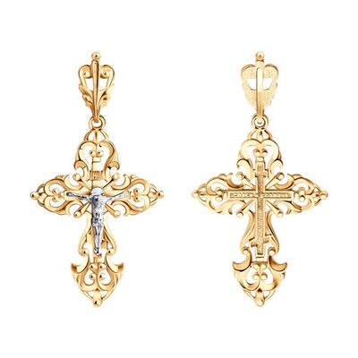 Крест православный из золота 585 пробы