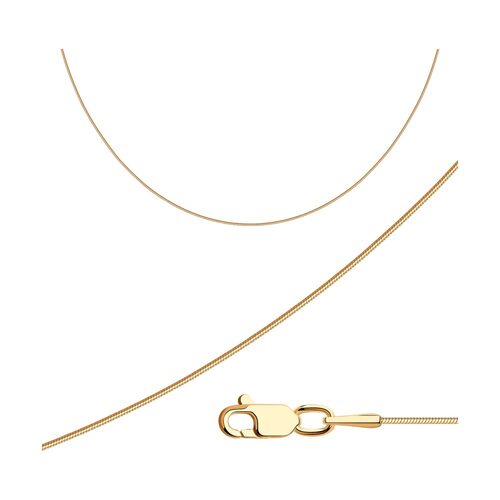 Цепь плетения "Снейк" из золота 585 пробы арт. 51-180-01025-1