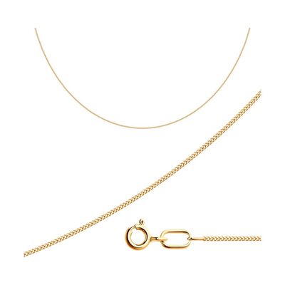 Цепь плетения "Панцирное" из золота 585 пробы