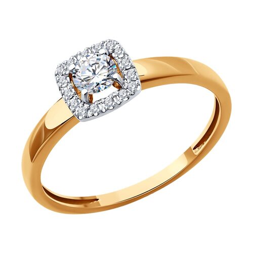 Кольцо с брилиантами из золота 585 пробы