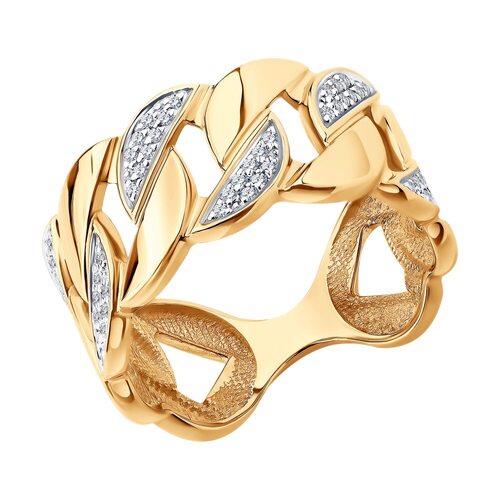 Кольцо с бриллиантами из золота 585 пробы