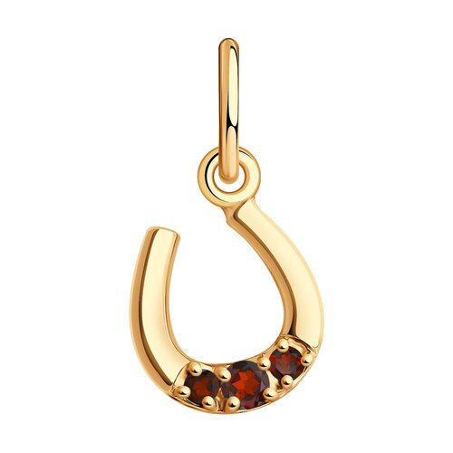 Подвеска с гранатами из золота 585 пробы