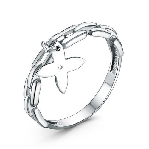 Кольцо "Цветок" из серебра 925 пробы