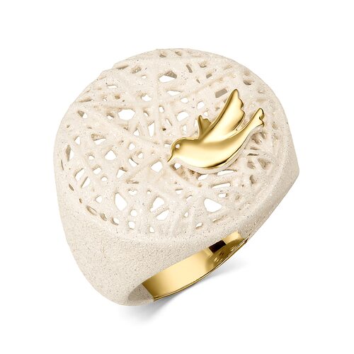 Кольцо с эмалью из серебра 925 пробы