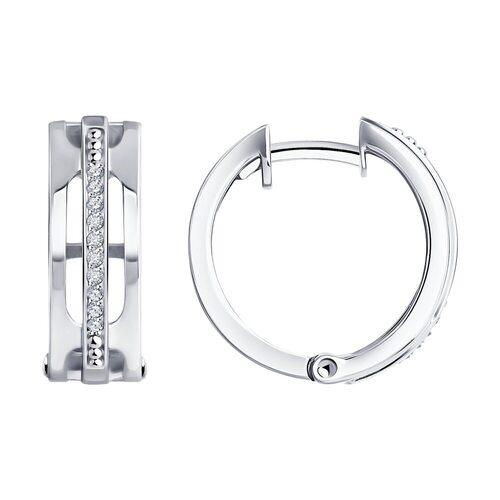 Серьги с бриллиантами из золота 585 пробы