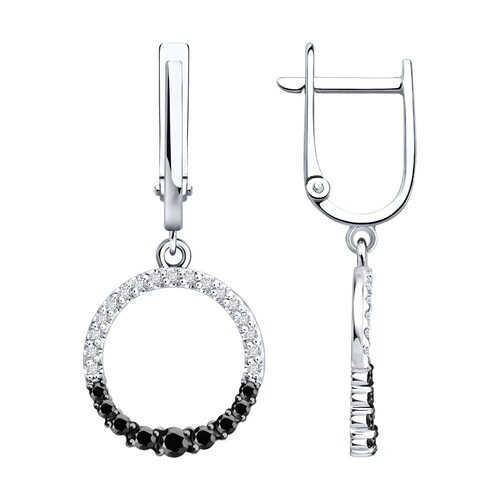 Серьги с бриллиантами из золота 585 пробы 