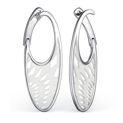 Серьги с эмалью из серебра 925 пробы