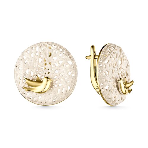 Серьги с эмалью из серебра 925 пробы