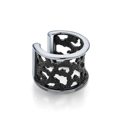 Серьга с эмалью из серебра 925 пробы